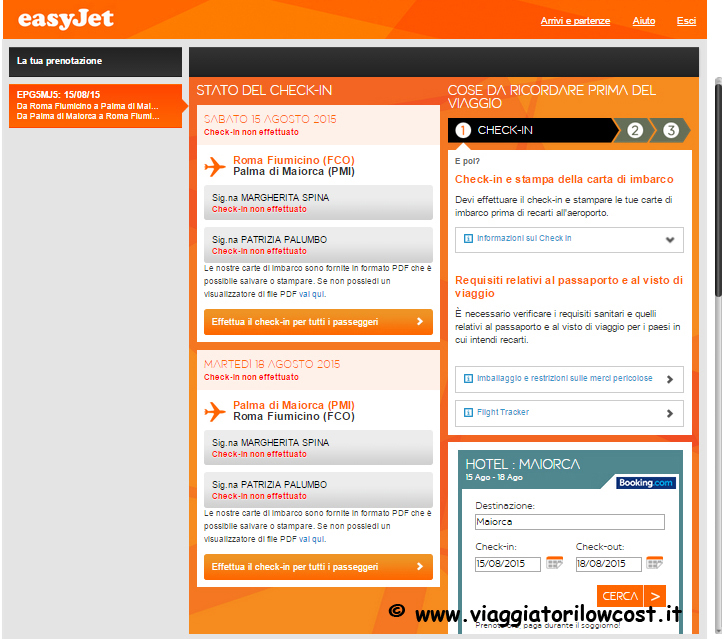 Check In Online Easyjet Come Farlo Istruzioni E Info Utili Viaggiatori Low Cost